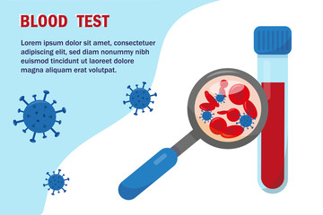 Blood test banner. Medical concept.