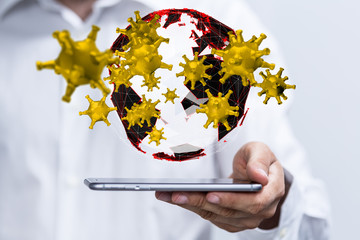 epidemic coronavirus 2019-nCoV, Novel Coronavirus Alert outbreak . Virus Covid 19-NCP. Spread of...