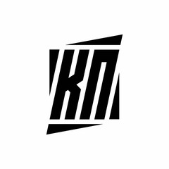 KN Logo monogram with modern style concept design template