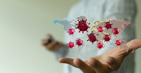 epidemic coronavirus 2019-nCoV, Novel Coronavirus Alert outbreak . Virus Covid 19-NCP. Spread of...