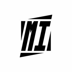 MI Logo monogram with modern style concept design template