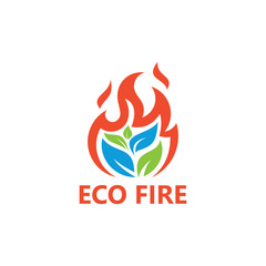 Eco Fire Logo Template Design