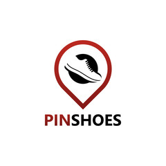 Pin Shoes Logo Template Design