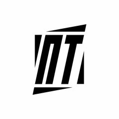 NT Logo monogram with modern style concept design template
