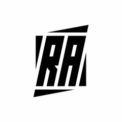 RA Logo monogram with modern style concept design template