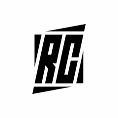 RC Logo monogram with modern style concept design template