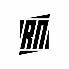RN Logo monogram with modern style concept design template