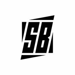 SB Logo monogram with modern style concept design template