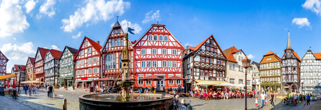 Marktplatz, Fritzlar, Hessen, Deutschland 