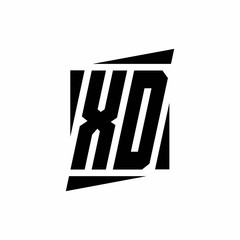 XD Logo monogram with modern style concept design template