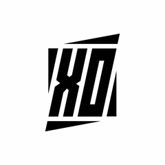 XO Logo monogram with modern style concept design template