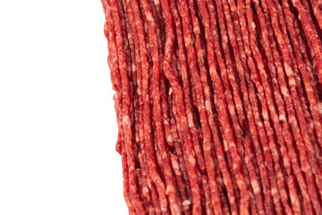 Chopped meat  isolated on white background.