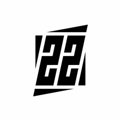 ZZ Logo monogram with modern style concept design template