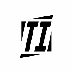 TI Logo monogram with modern style concept design template