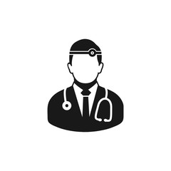 Otolaryngologist Doctor Icon. Editable Vector Symbol Illustration.