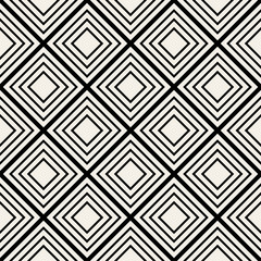 Abstract striped textured geometric seamless pattern. Vector simple monochrome modern ornament.