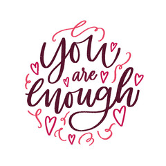 Lettering hand drawn quote inspirational vector phrase