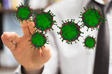 Corona Virus Healthcare Concept. Coronavirus protection Pandemic Sars Fever.