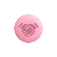 Obraz premium Hand-Shake - Modern App Button