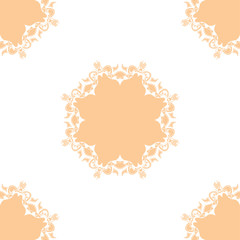 Abstarct seamless pattern. Decorative background for wallpaper, stationery, textile. Elegant light texture of ornamental floral details