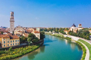 Aerial view of Verona, Italy