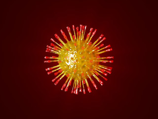 Rendering of a virus cell