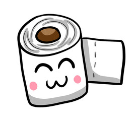 Cartoon Stylized Toilet Paper