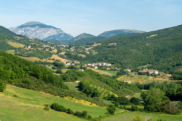 Fototapeta na wymiar Landscape near Monte Cucco, Marches, Italy