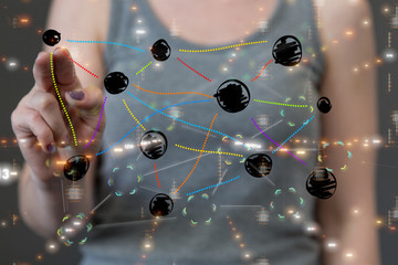internet net and data digital concept.