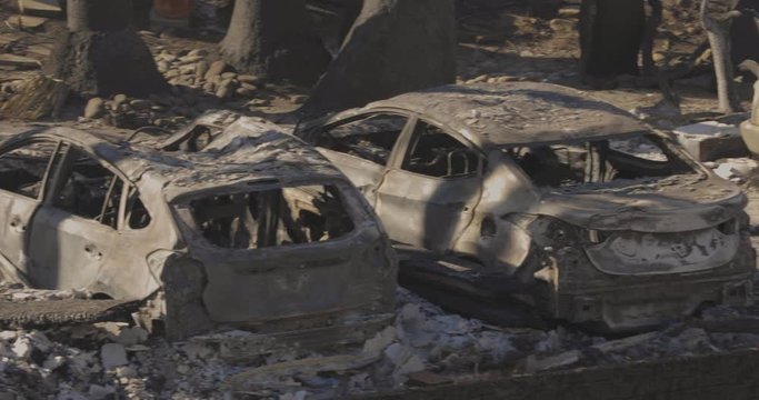 Aftermath of Thomas Fire in Ventura California December 2017
