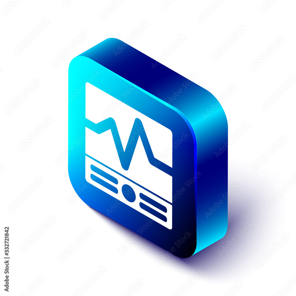 Poster isometric electrical measuring instruments icon isolated on white background. analog devices. electr