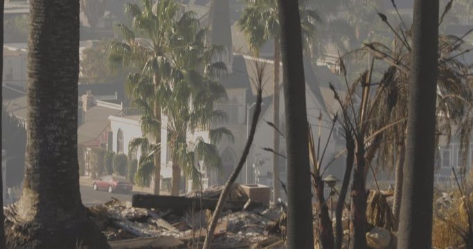 Aftermath of Thomas Fire in Ventura California December 2017