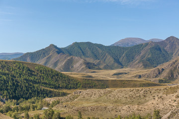 Obraz premium Summer View of Altai, Russia. Altai Republic is one of Russia's ethnic republics. Altay