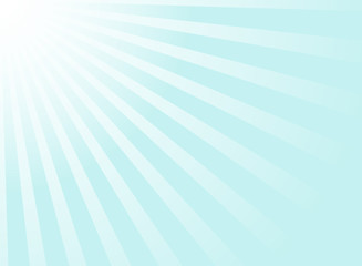 Sunlight wide horizontal background. Blue color burst background.