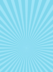 Sunlight rays background. Blue color burst background.