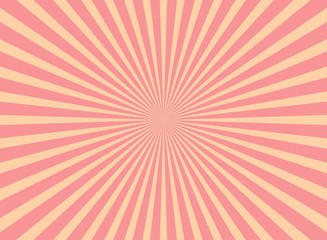 Sunlight glow horizontal background. Pink and peach color burst background.