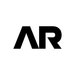 Unique AR logo, monogram, vector