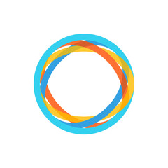 Unique circle logo, illustration, vector