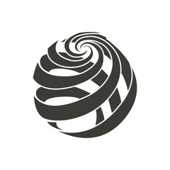 Unique circle logo, illustration, vector