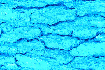 Abstract blue and cyan paint on a surface, texture art background.