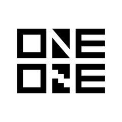 Unique ONE logo, monogram, vector