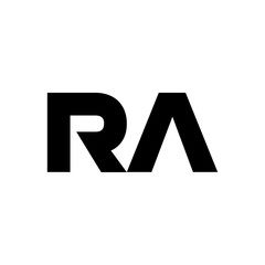 Unique RA logo, monogram, vector