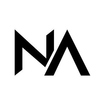 Unique NA logo, monogram, vector