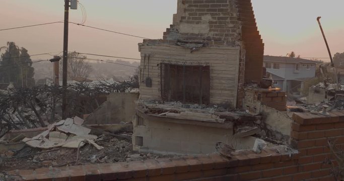 Aftermath of Thomas Fire in Ventura California December 2017
