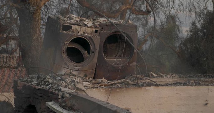 Aftermath of Thomas Fire in Ventura California December 2017