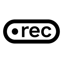 Unique rec icon,  illustration, vector