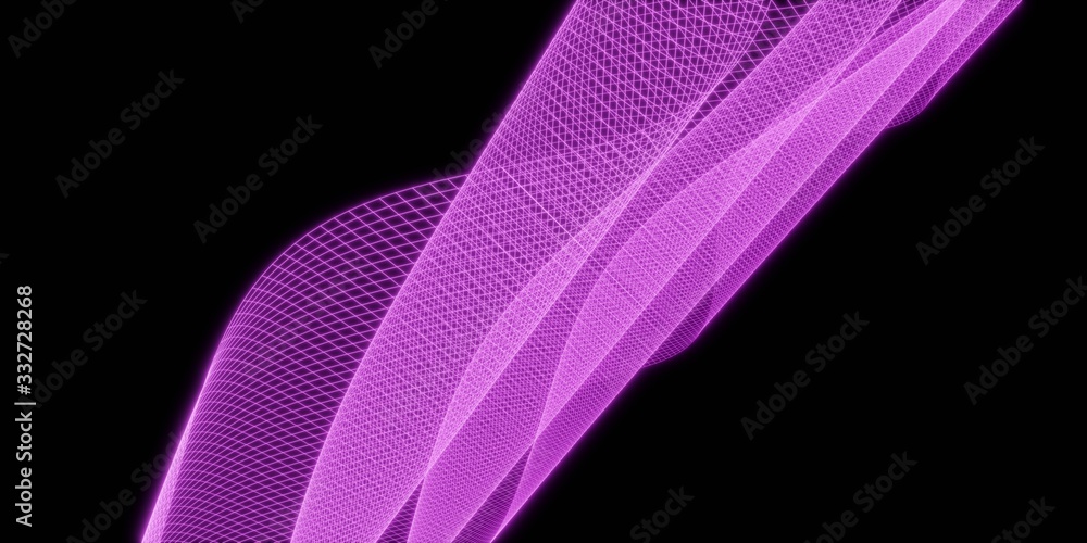 Poster abstract 3d mesh wave background. futuristic technology style. elegant background for business prese