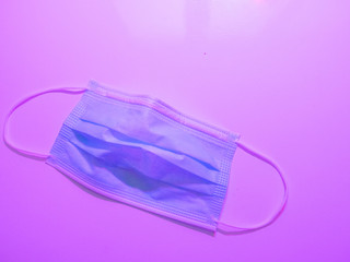 Coronavirus prevention medical surgical masks under uv light corona virus protection III