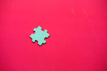A pieces of jigsaw puzzle will be matching. Business concept.
