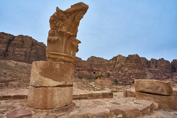 Roman ruins in Wadi Musa (Petra), Jordan